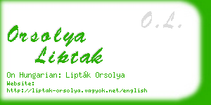orsolya liptak business card