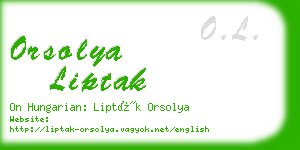 orsolya liptak business card